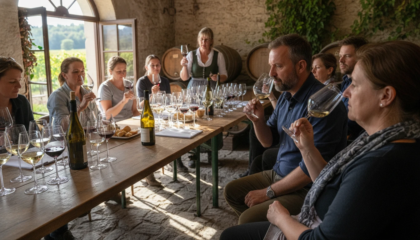 Weinprobe in einem deutschen Weingut